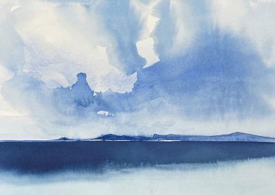 Stephen M. Redpath, A northern sky, Watercolour, 35x25 Resipole, SOLD
