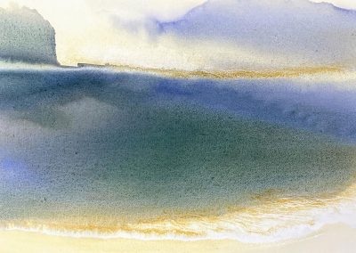 Stephen M. Redpath, Across the sound, Watercolour, 53x34 Resipole,