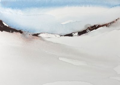 Stephen M. Redpath, Upland winter, Watercolour, 34x24 Tolquhon,