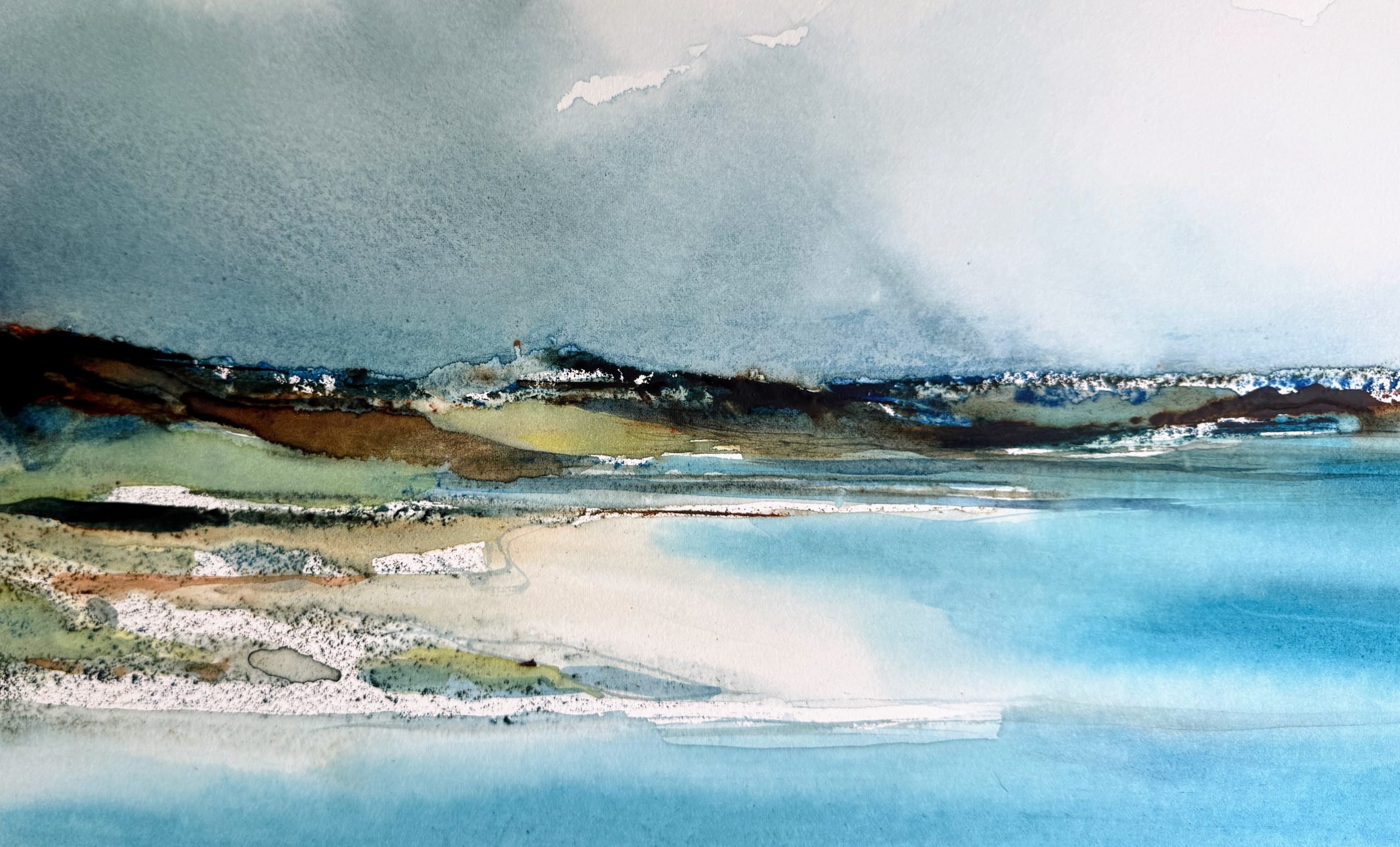 Stephen M. Redpath, Remote shore, Watercolour, 96x63, Available