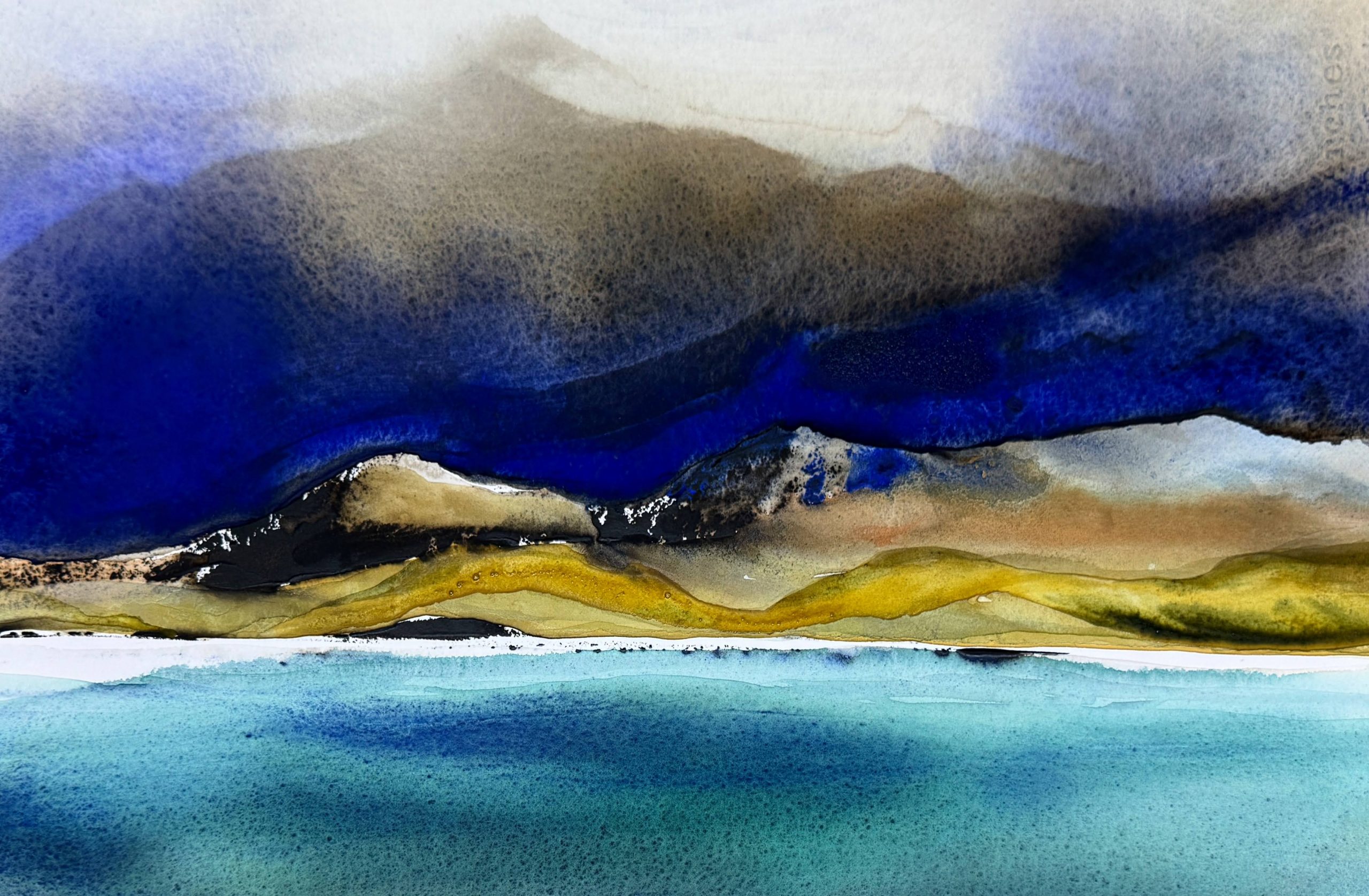 Stephen M. Redpath, Remote shore, Watercolour, 96x63, Available